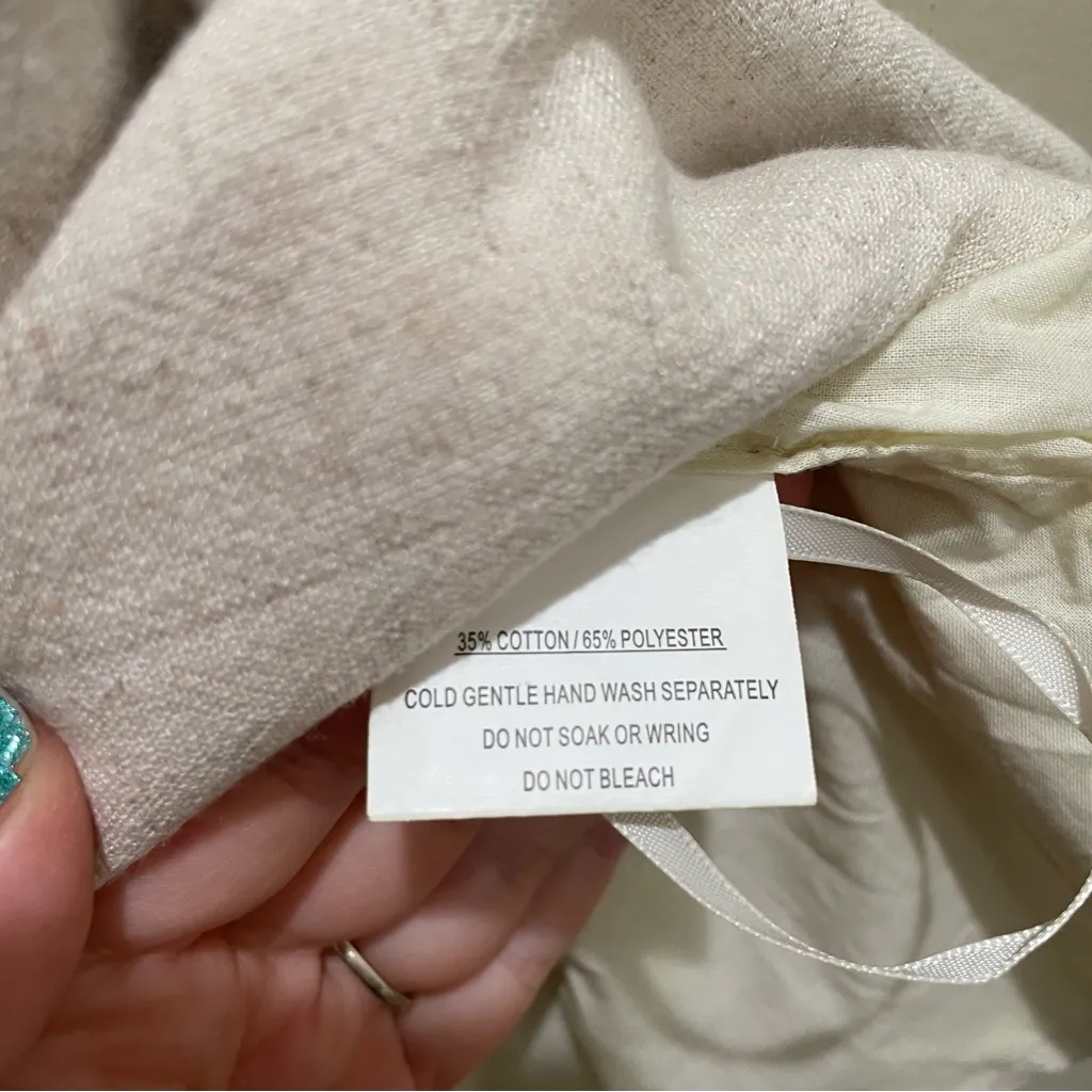 INDI LUXE Swing Of Things Sun Sleeveless Buttoned Vest Wide Leg Pants Oat Large Tan - Image 13