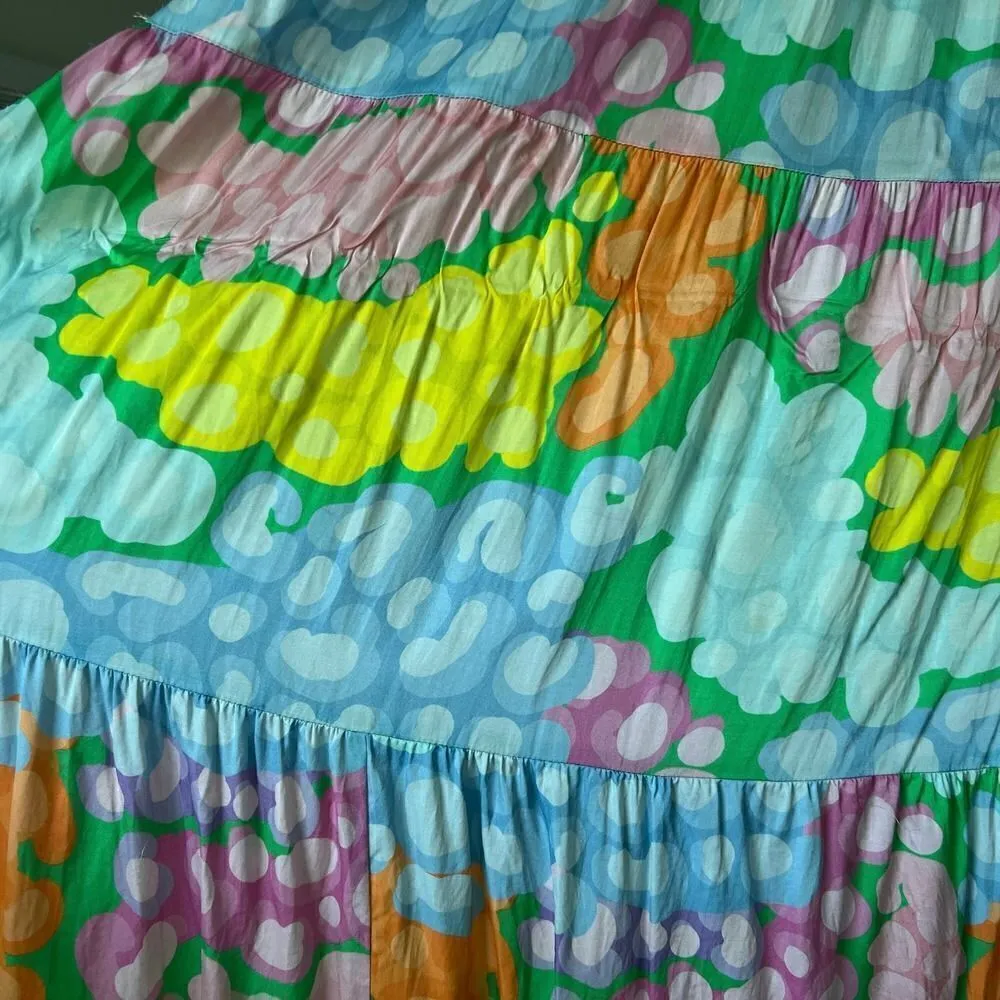 EMILY MCCARTHY Bow Midi Dress Spring floral size Medium MSRP $268 - Image 11