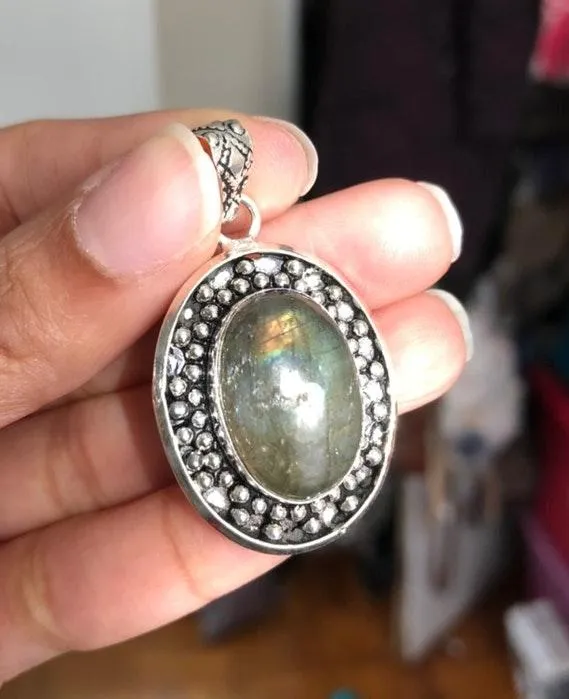 Labradorite Sterling Silver Necklace Pendent Multiple - Image 2