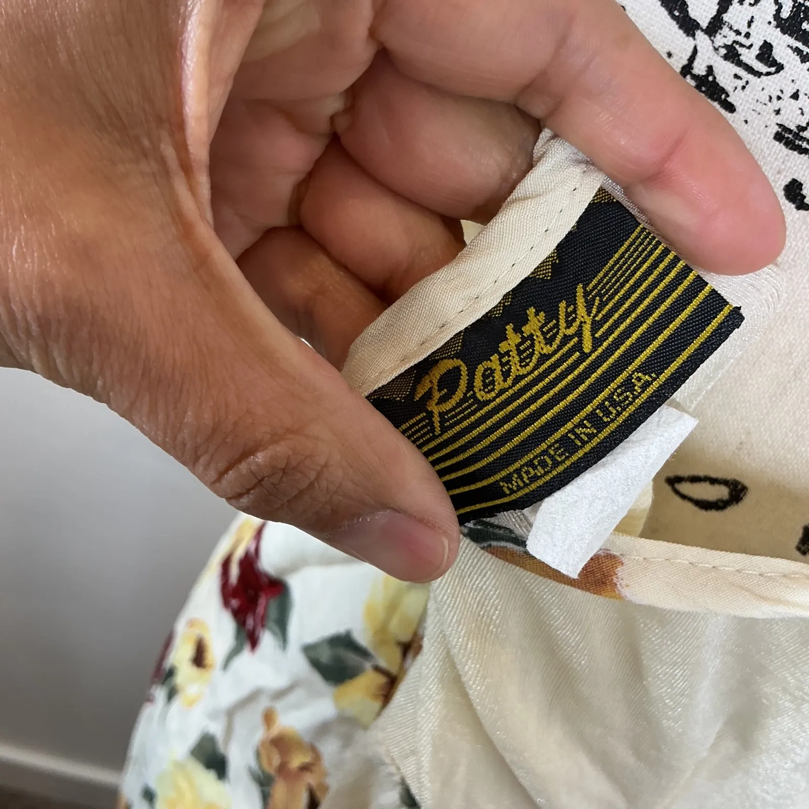 Patty Vintage 90s Floral Print‎ Rayon Maxi Dress Cottagecore Summer Made in USA - Image 5