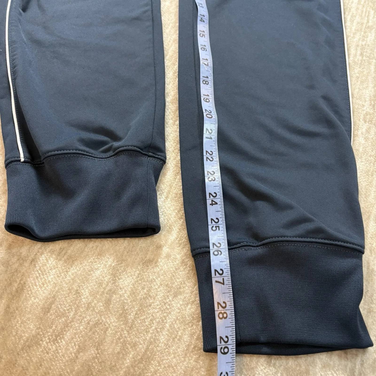 Vtg Nike Red Tag Polyester Jogger Track Pants Women Sz L Teal Blue‎ - Image 6