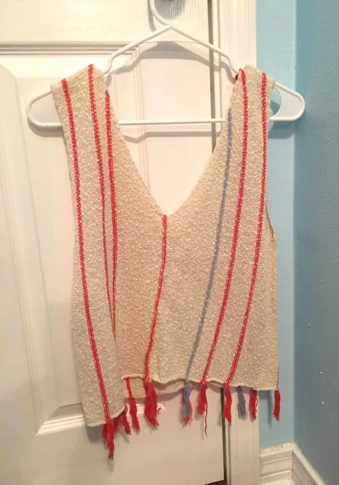 Oatmeal Too With Orange And Blue Stripes - Image 2