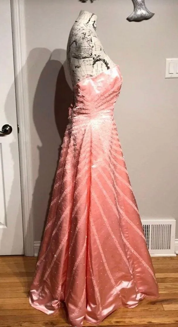 Formal Gown Blush Embellished Print Corset Pink Size XL - Image 3
