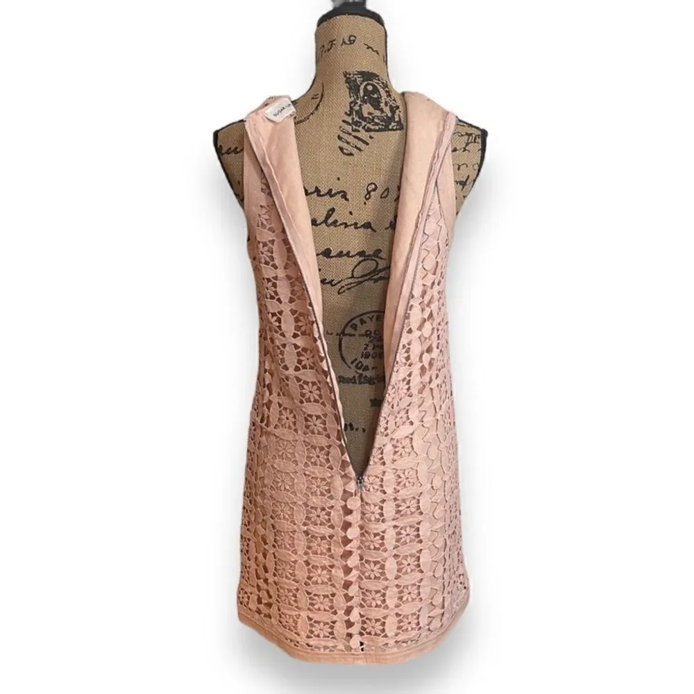 Sugarlips Denim & Lace Pink Sheath Dress Women’s Size Small - Image 8