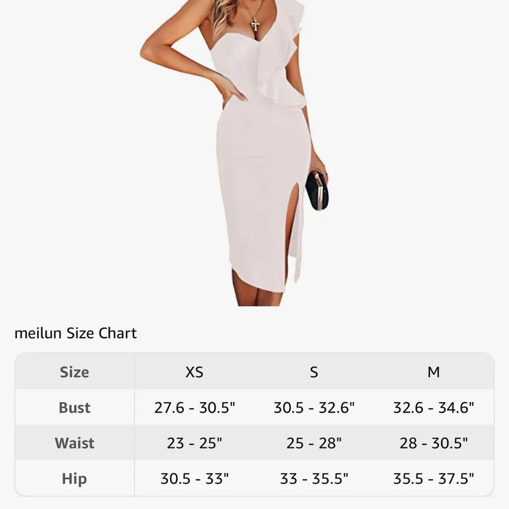 NWOT One shoulder Ruffle Bodycon Dress - Image 6