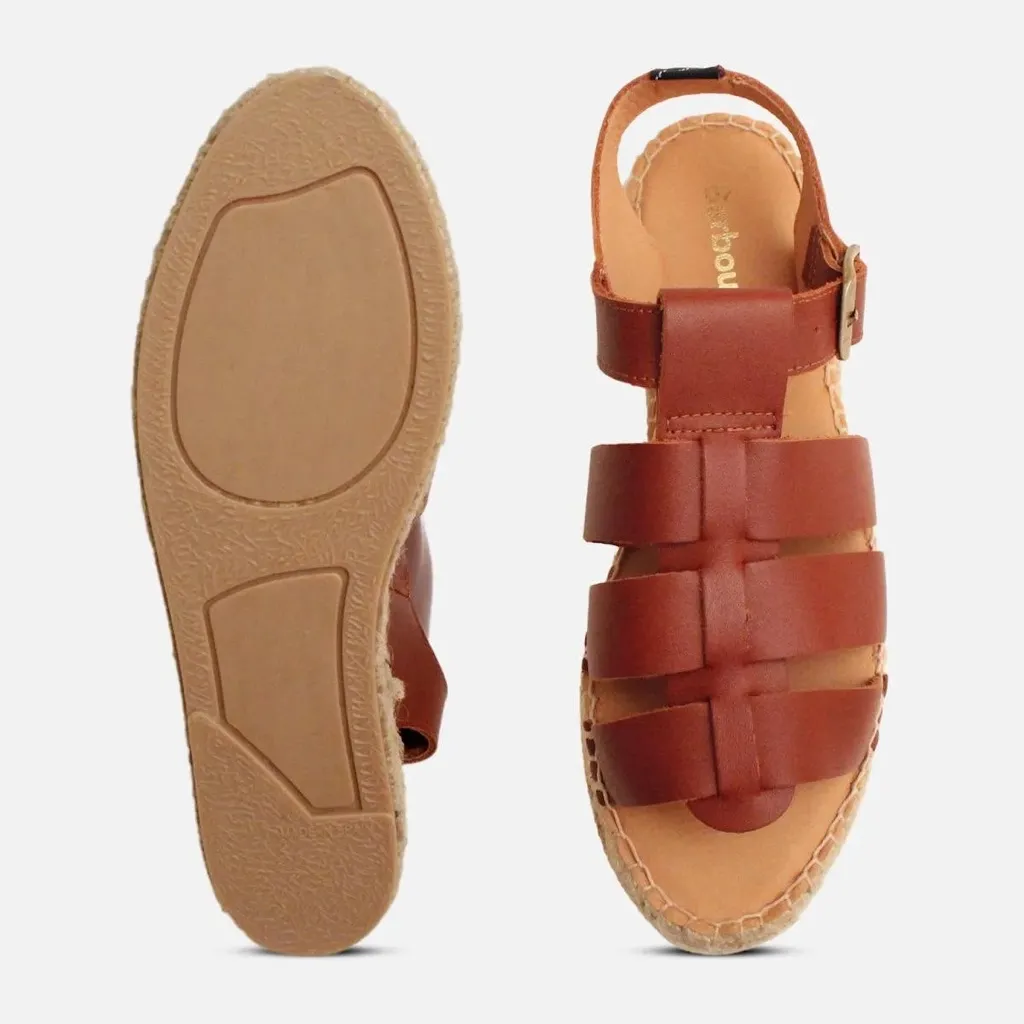 $170 NEW Free People X Barbour Paloma Espadrille Platform Fisherman Sandal 7.5 - Image 3