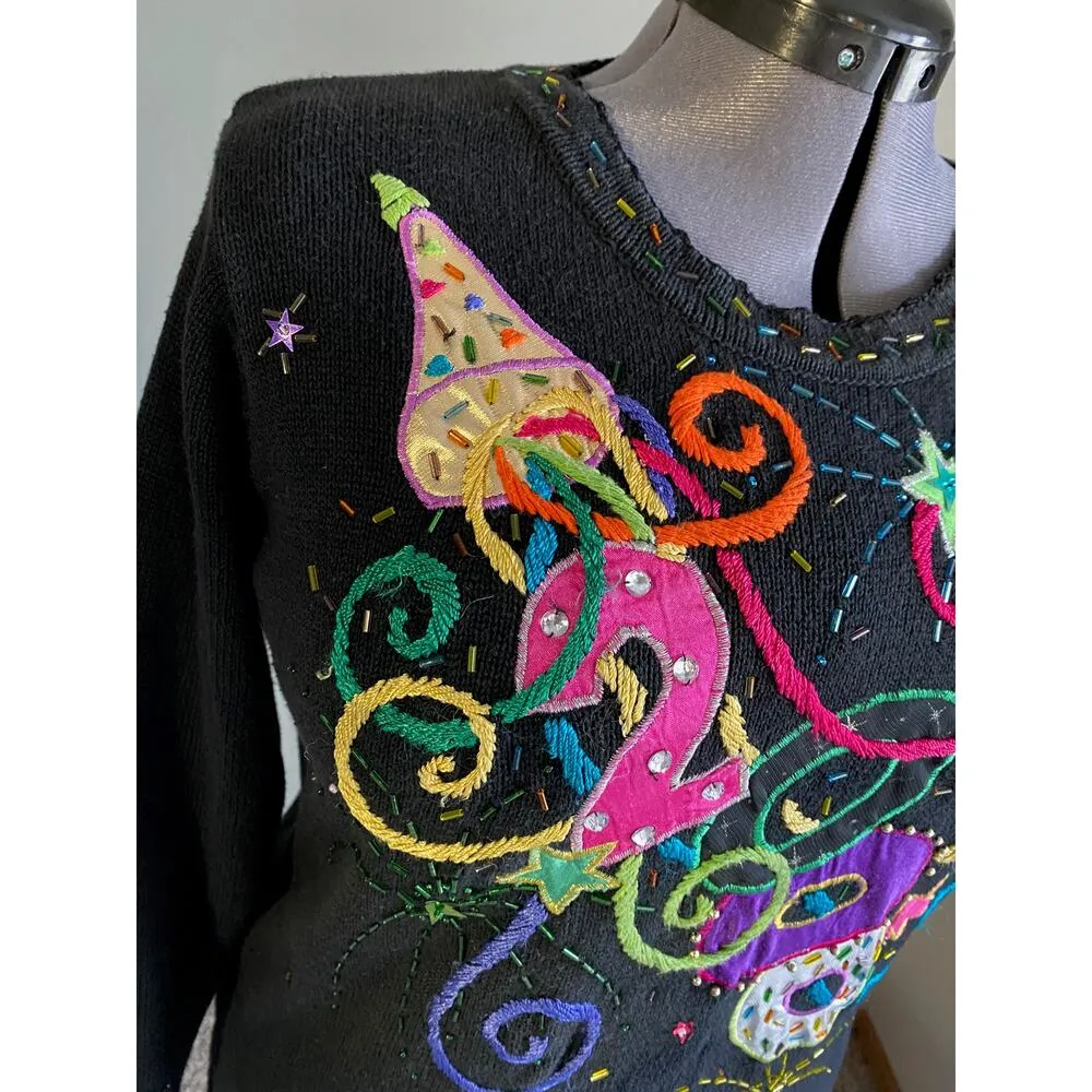 Y2K 2000 New year sweater Pink Size XL - Image 7