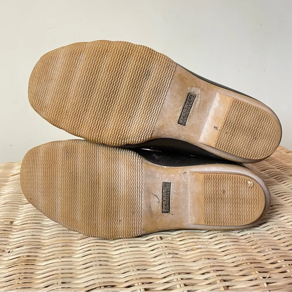 Sperry Saltwater Waterproof Duck Rain Boots Brown Leather size 8 women’s - Image 11