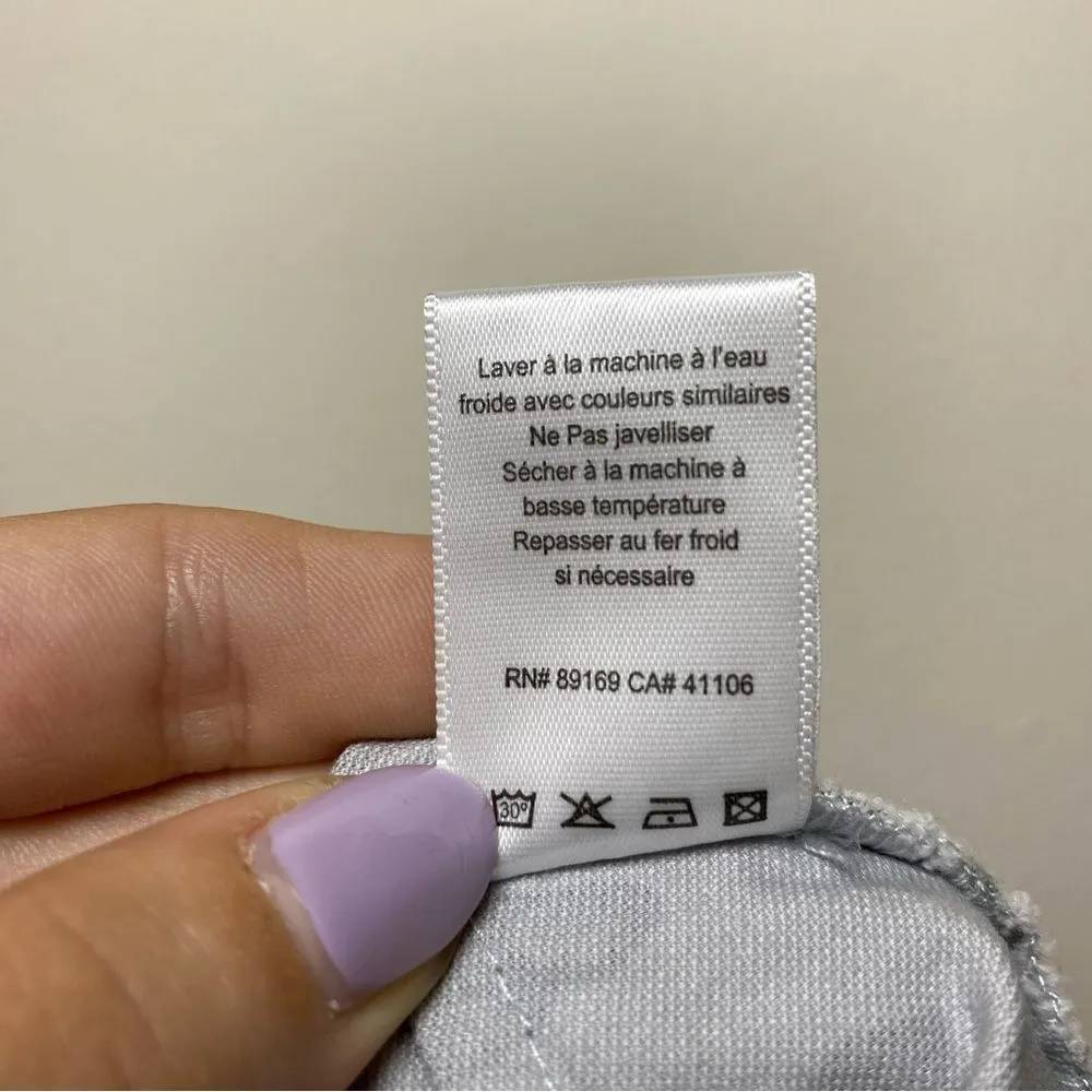 ATM NEW Leopard Animal Print Distressed Hem Mini Skirt Pale Silver Gray Sz 8 Black - Image 14