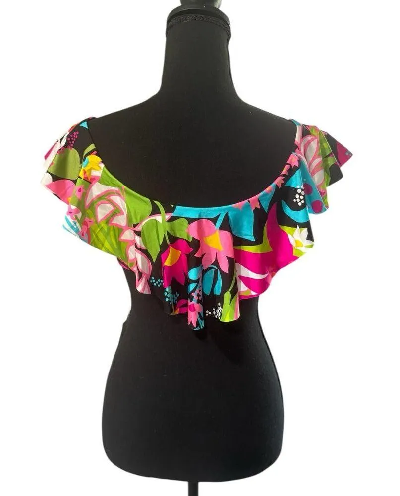 NWT! Trina Turk Tiki Bandeau Top & Shirred Ring Hipster Swim Bottom - Size 6 - Image 5