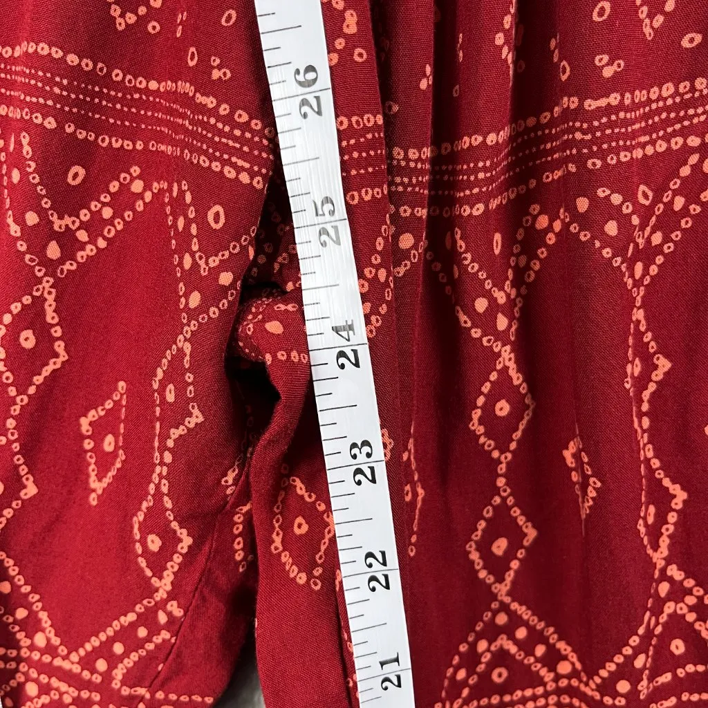 Anthropologie Beachgold Bali Jumper Red Women’s XXS Pockets Bohemian Lightweight - Image 8