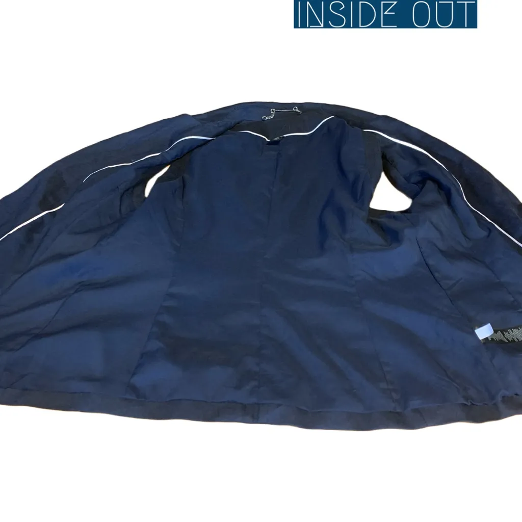 WHITE HOUSE BLACK MARKET NAVY BLUE LINEN BLEND VEST (10) - Image 10