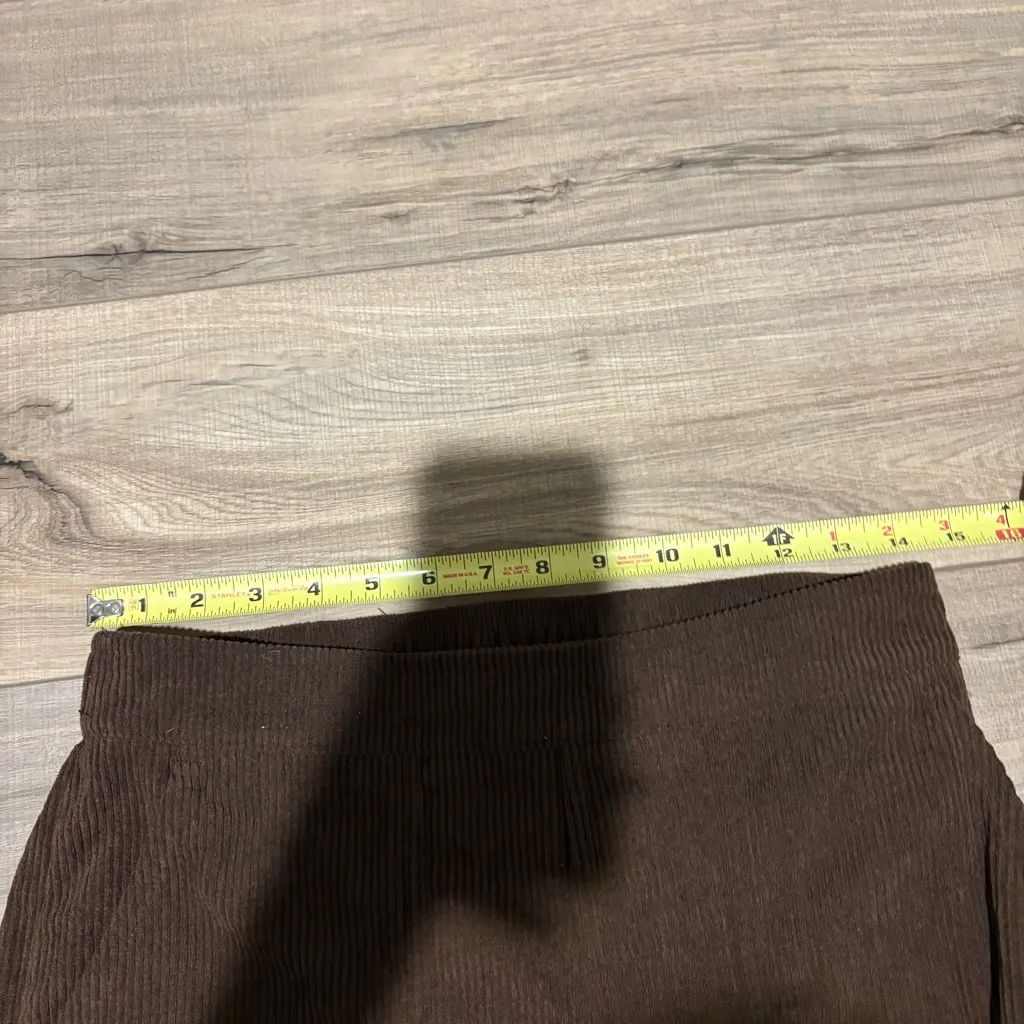 Mid‎ Rise Pockets Straight Leg Corduroy Casual Cargo Pants brown size medium - Image 6