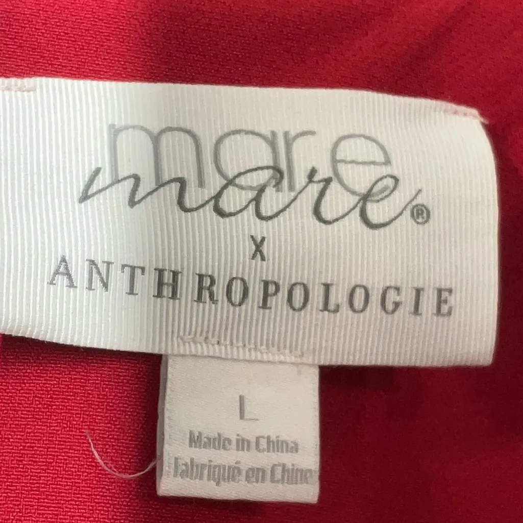 Anthropologie x Mare Mare Red Cut-Out Shift Dress Party Holiday Size Large L - Image 6