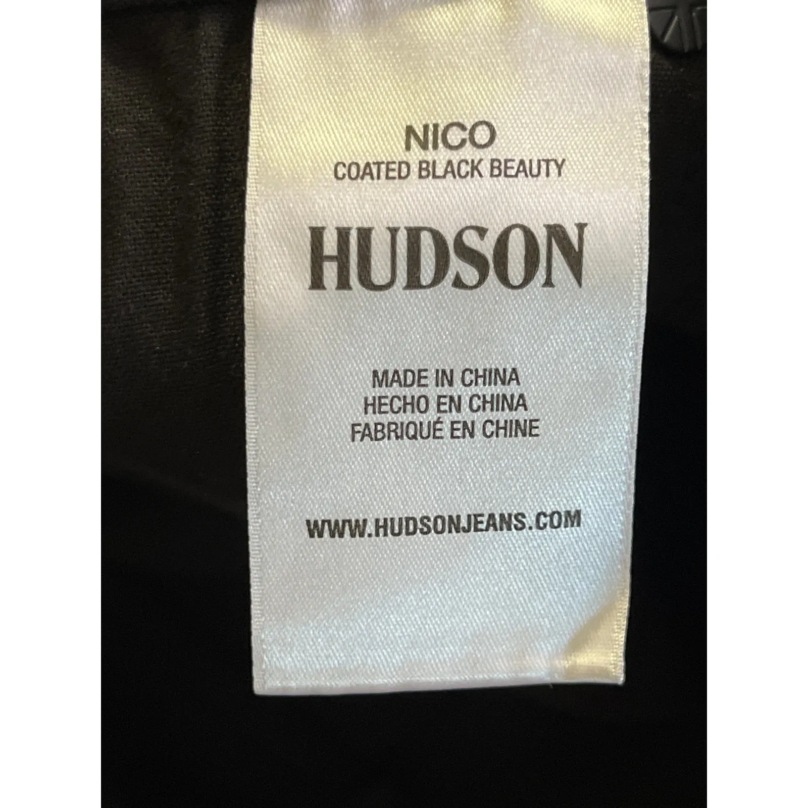 Hudson Jeans Nico Coated Black Mid Rise Straight Ankle Size 28 NWT - Image 9