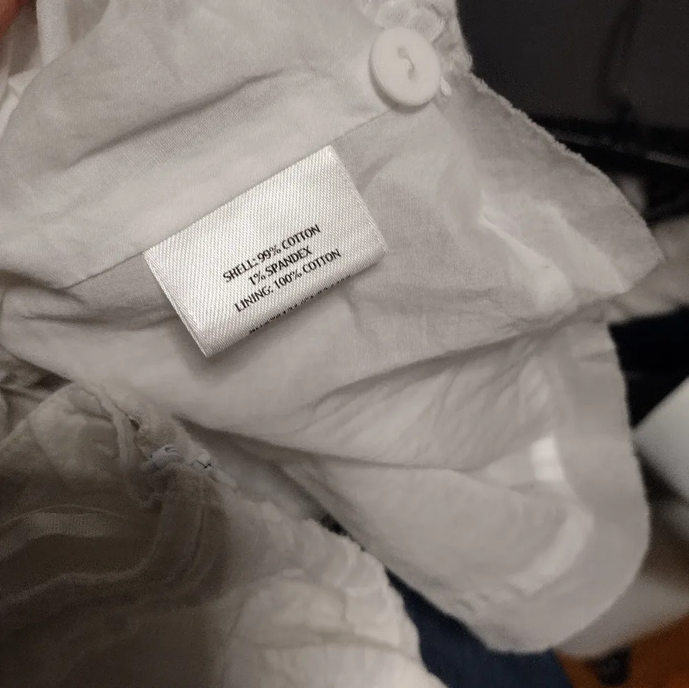 Eileen Fisher Textured White Align Skirt - Image 3