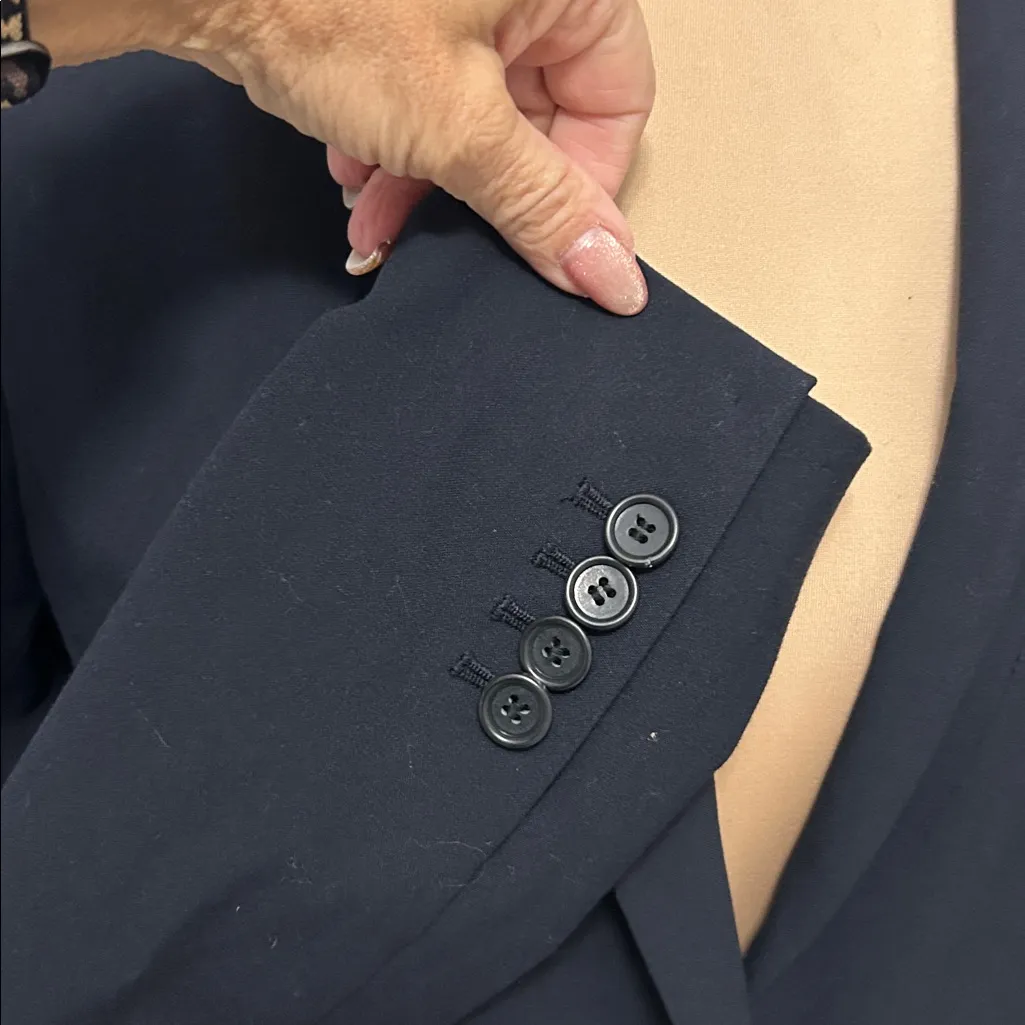 Ann Taylor  Navy Stretch Blazer - Image 6