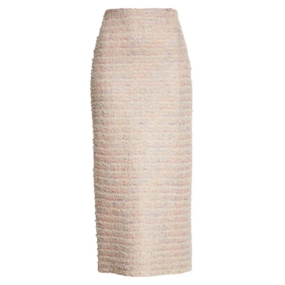 💕ST JOHN💕 Transparent Textured Tweed-Knit Pencil Skirt ~ Primrose 10 NWOT - Image 4