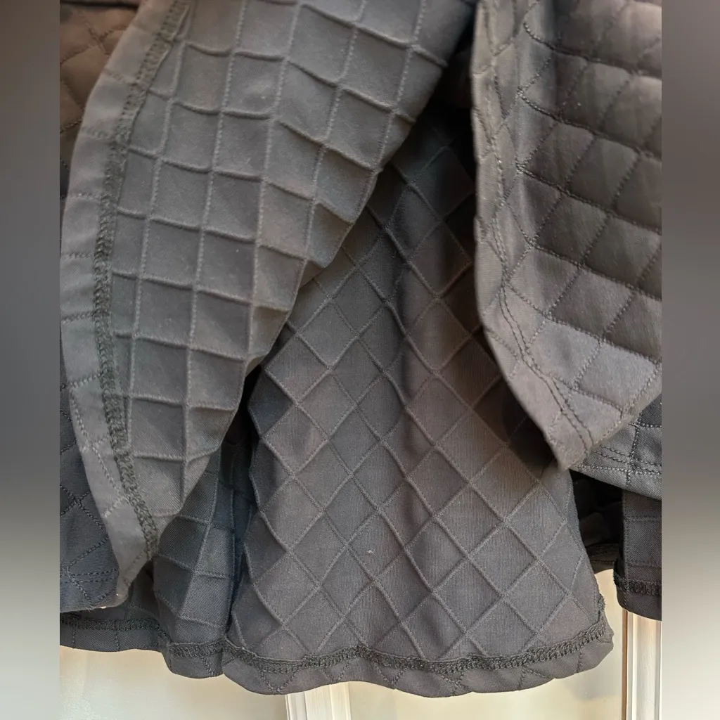 David Lerner Quilted Soft Black Stretch Ruffle Flounce Swing Mini Skirt Size L - Image 7