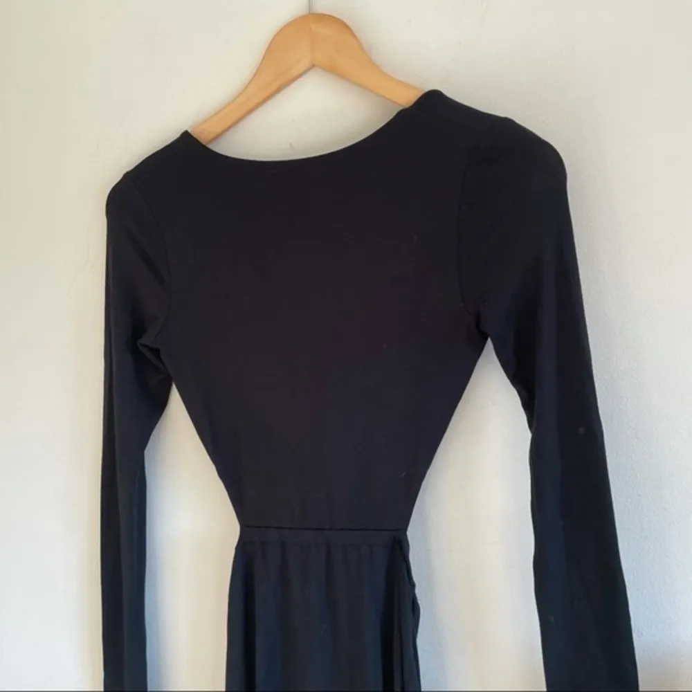 Aritzia Wilfred Free‎ Black Cutout NICOLAY Jersey Knit Dress Size XXS - Image 6