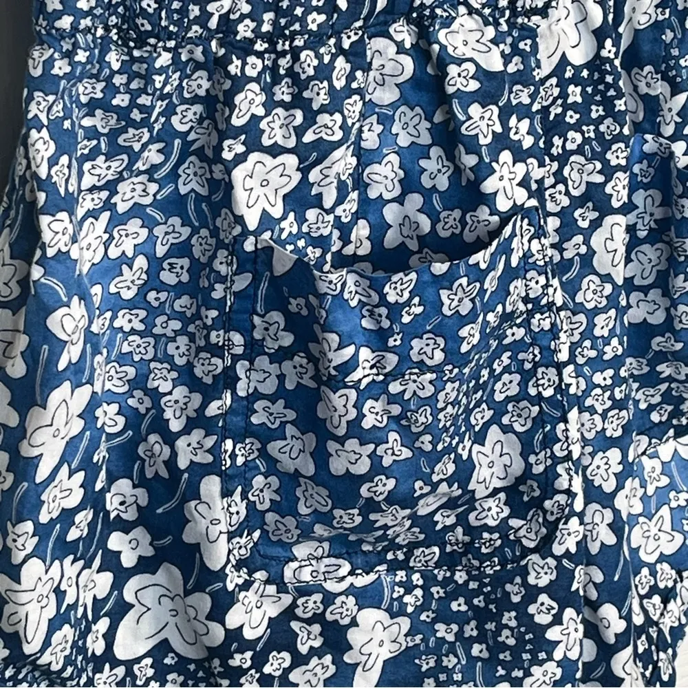 Hollister Blue & White Floral Halter Tie Romper Strapless Sz S - Image 10