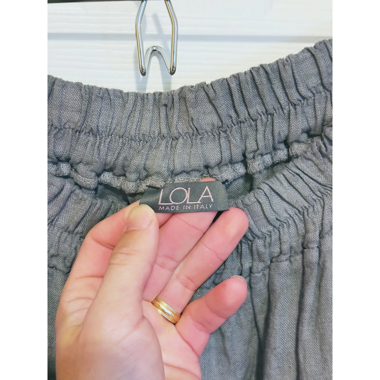 Lola Whimsigoth Linen Tiered Maxi Skirt Gray S/M Fairy Grunge Dark Cottagecore - Image 5