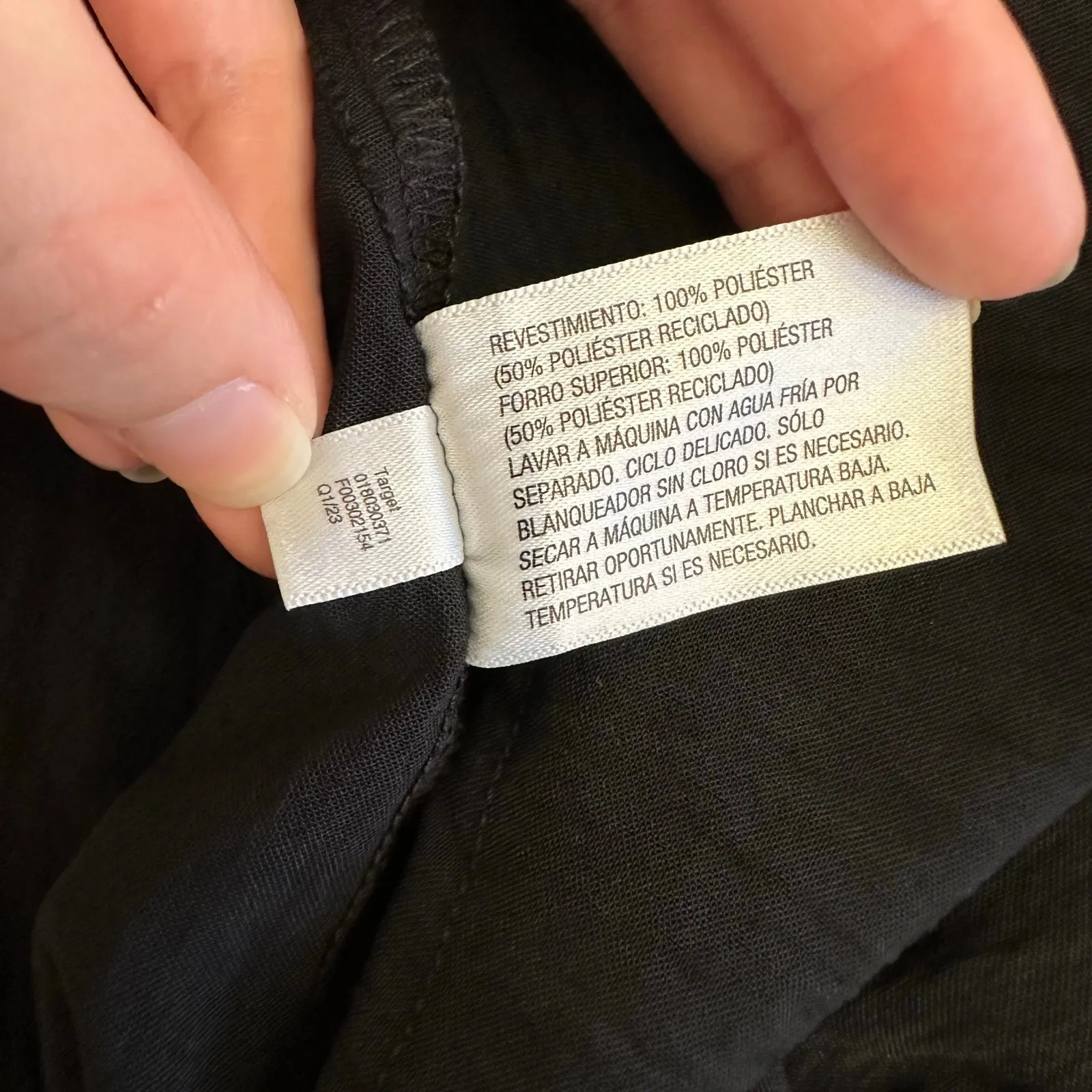 A New Day Black Slip Midi‎ Dress Women’s Large L Crinkle Sleeveless V-Neck - Image 10