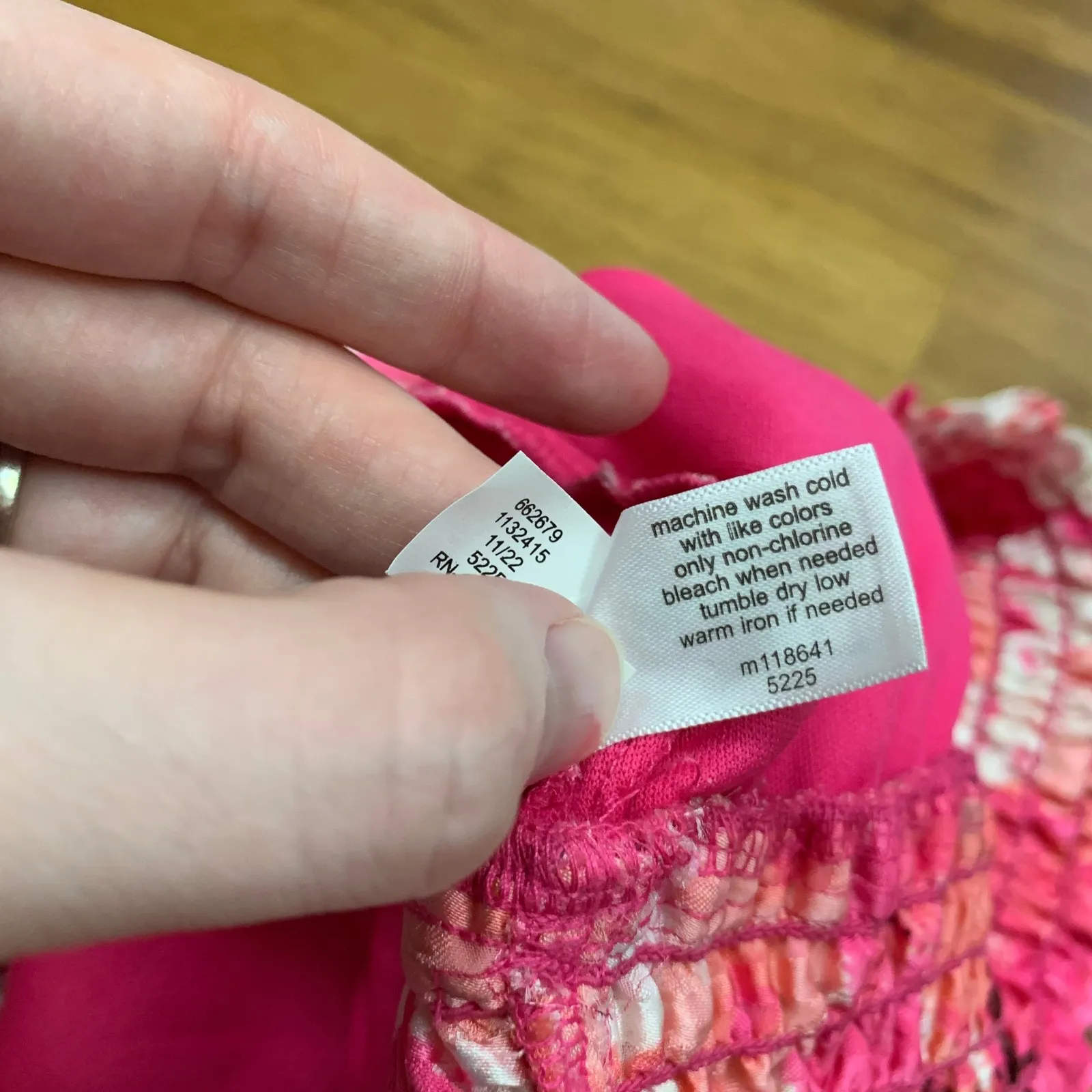 Lane Bryant Floral Crop Top Womens Size 14/16‎ Off Shoulder Ruffle Sleeve Pink - Image 6