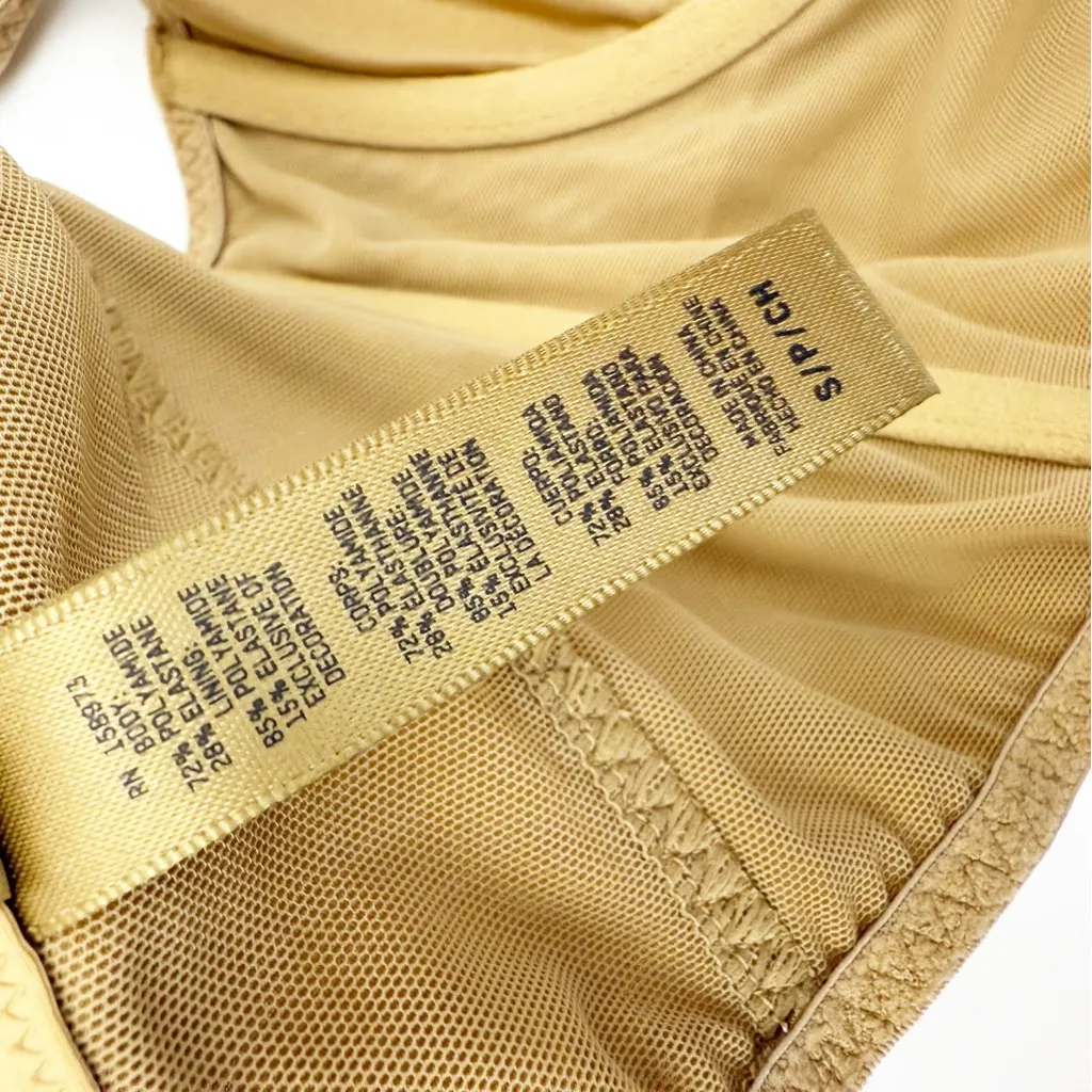 SKIMS Stretch Satin Corset Pyrite Gold - Image 10