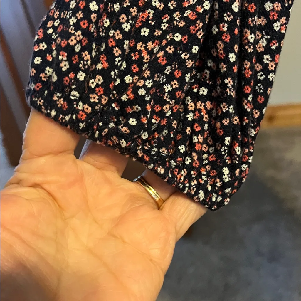 Michael Kors Navy Floral Blouse - Image 6