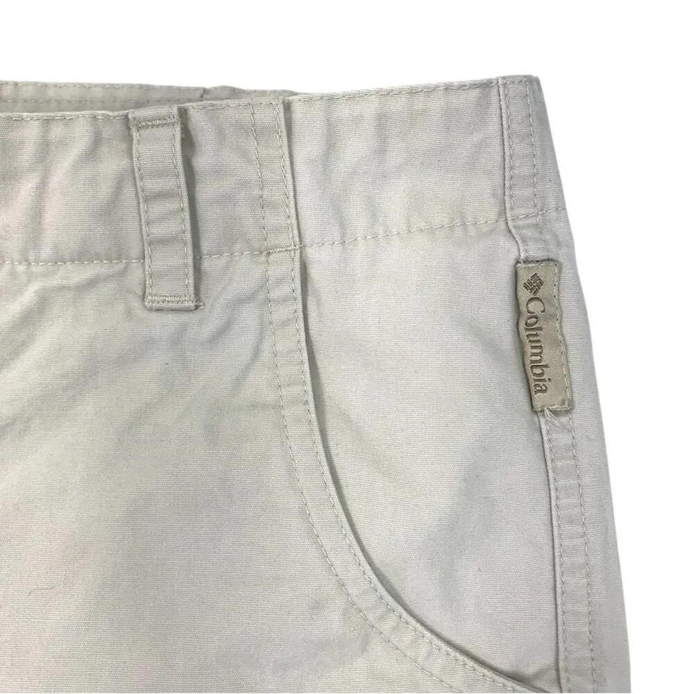 COLUMBIA Cotton Hiking Short Women 12 Oat Inseam 6" Travel Outdoor Everyday Camp - Image 4