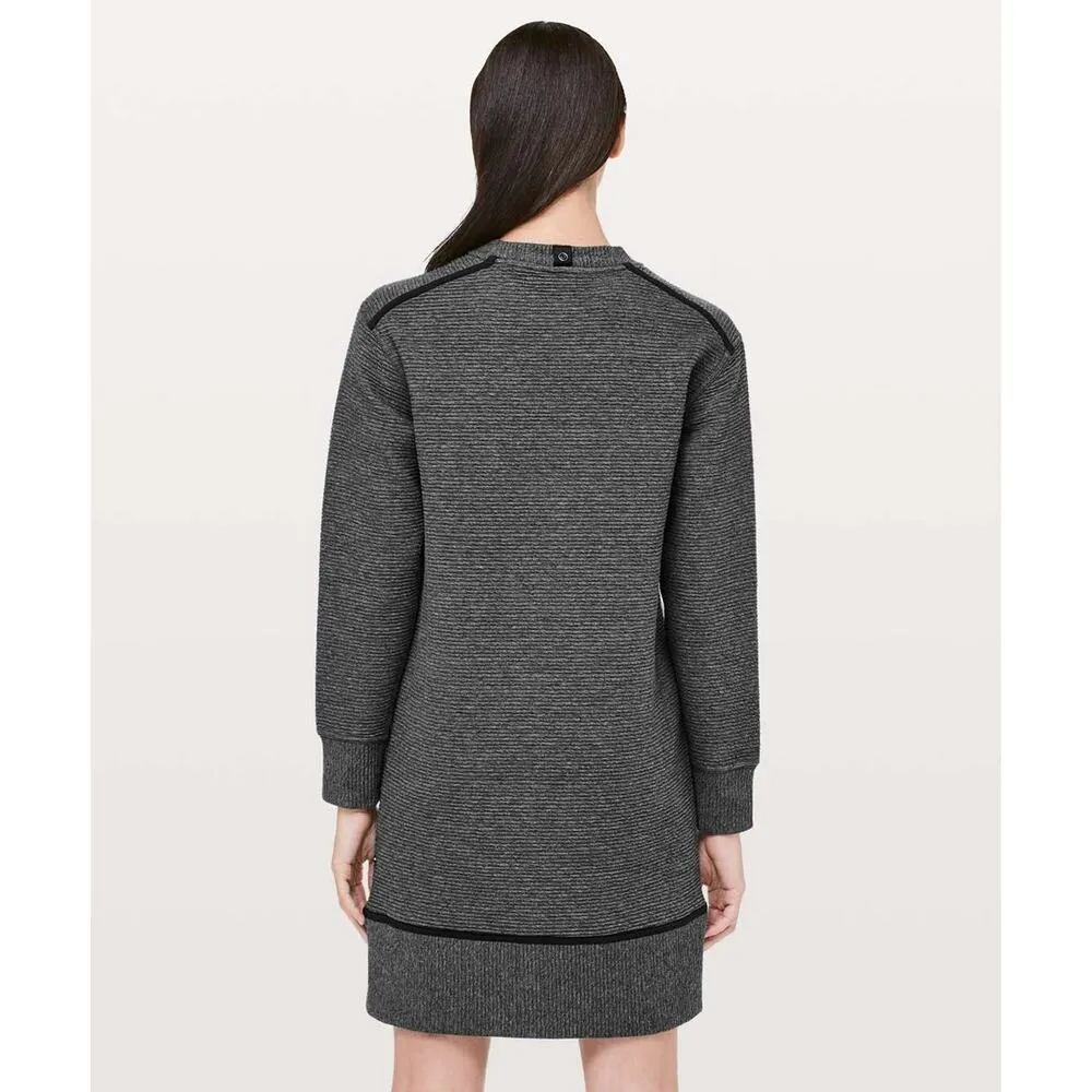 Sz 4 Lululemon On Repeat Dress Heathered Core Dark Grey (No Collar) - Image 2