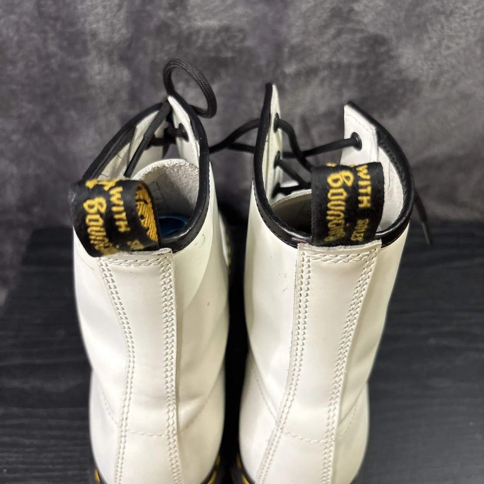 Dr. Martín Luana White Leather Boot Sz 10 - Image 15