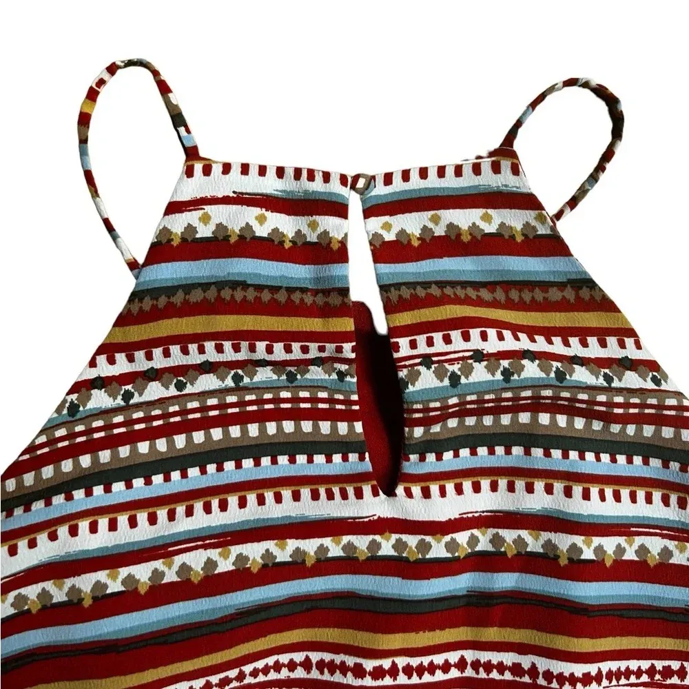 Evereve Sunday in Brooklyn Desert Stripe Tiered Tassel Tank Top S Anthropologie - Image 10