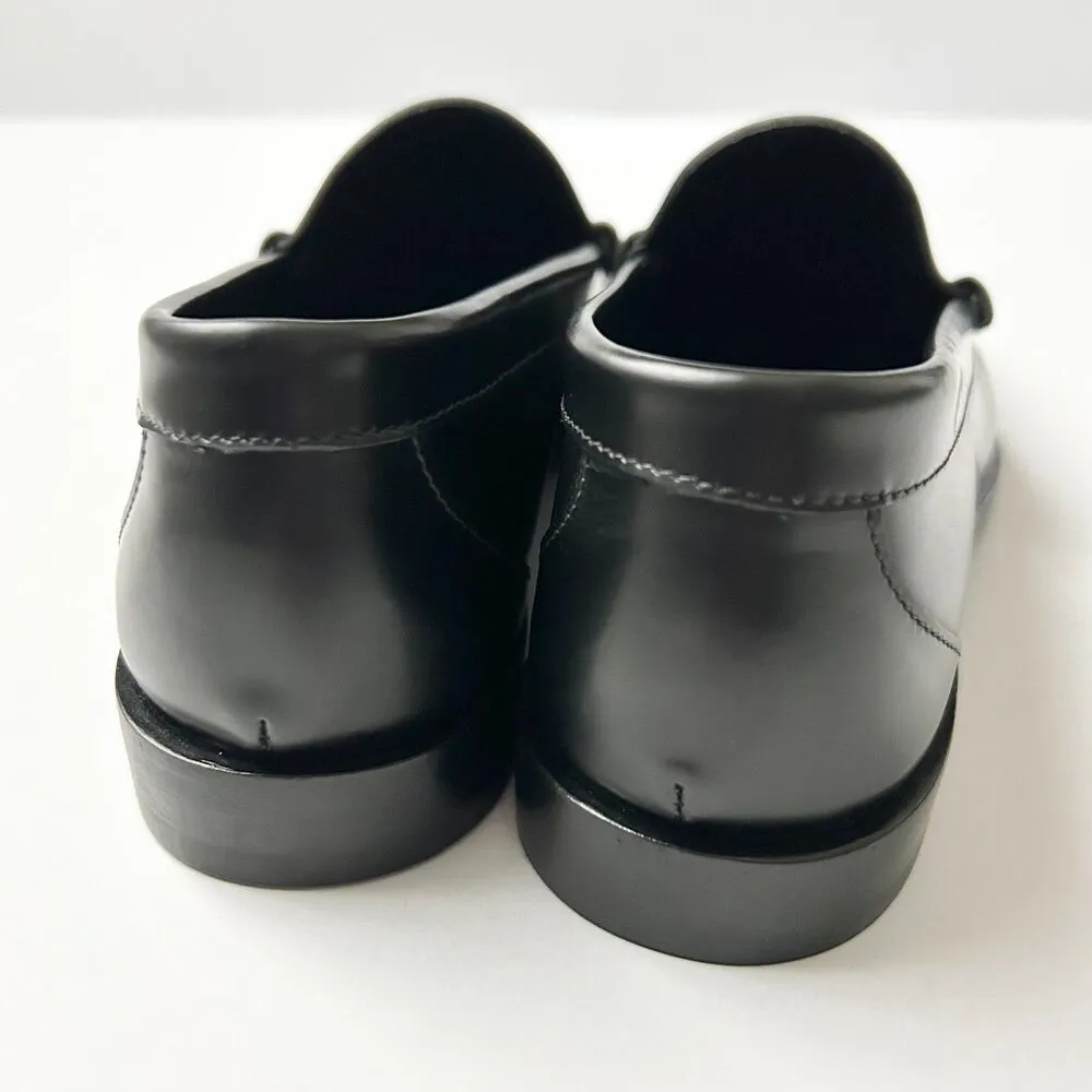 NEW Jimmy Choo Mocca Gold Tone Star Chain Loafers Black Leather Size IT 39 US 9 - Image 4