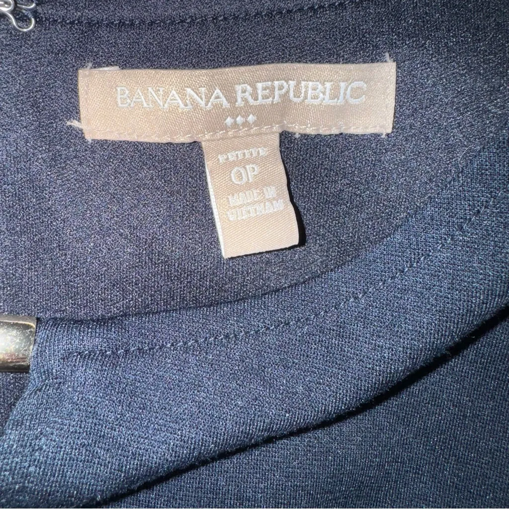 Banana Republic Navy Blue & Pink Mini Keyhole Cut Out Dress Womens XS 0 - Image 7