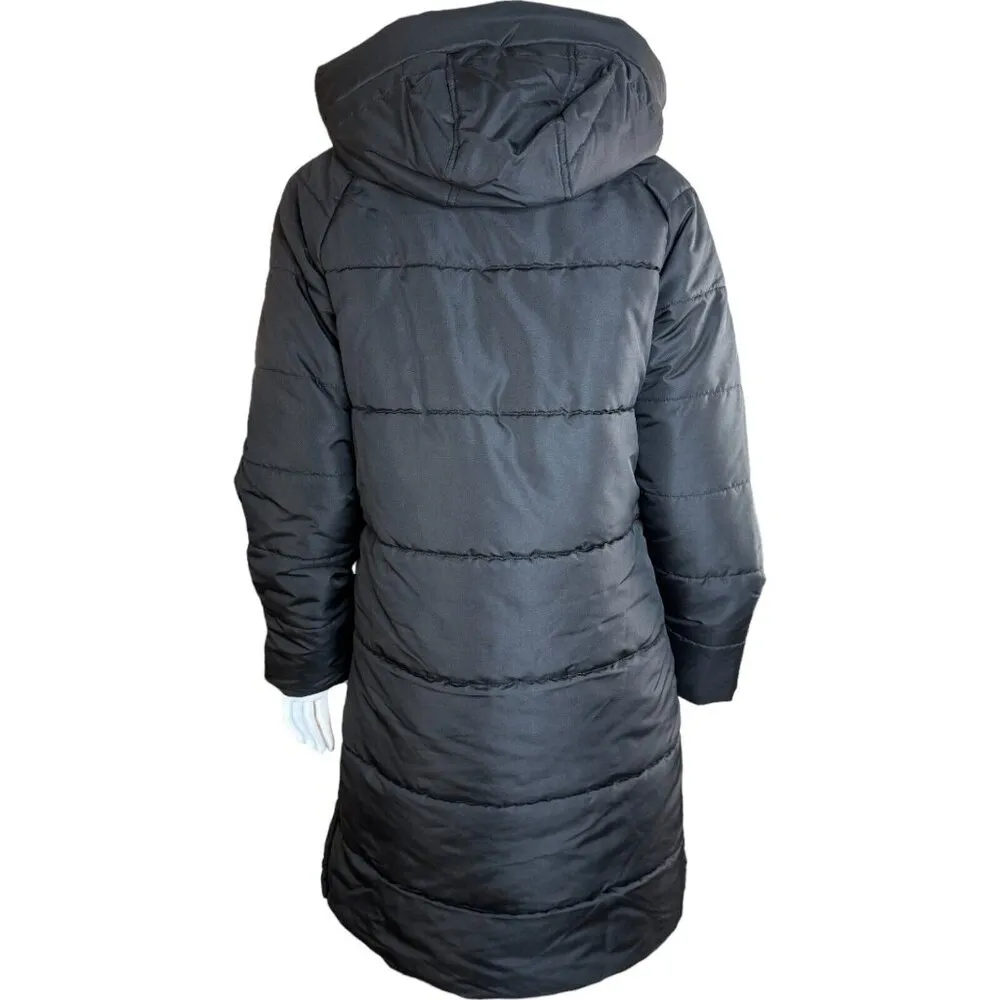 Susan Graver Water Resistant Quilted Puffer Jacket Black XX-Small NWOT Hooded - Image 10