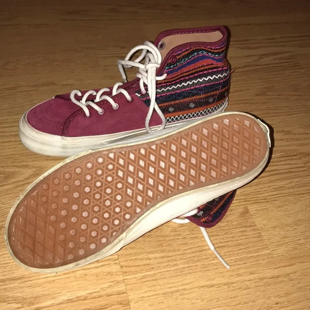 Vans  Cranberry Italian Weave Collection Multicolor Hightop Sneakers - Image 7