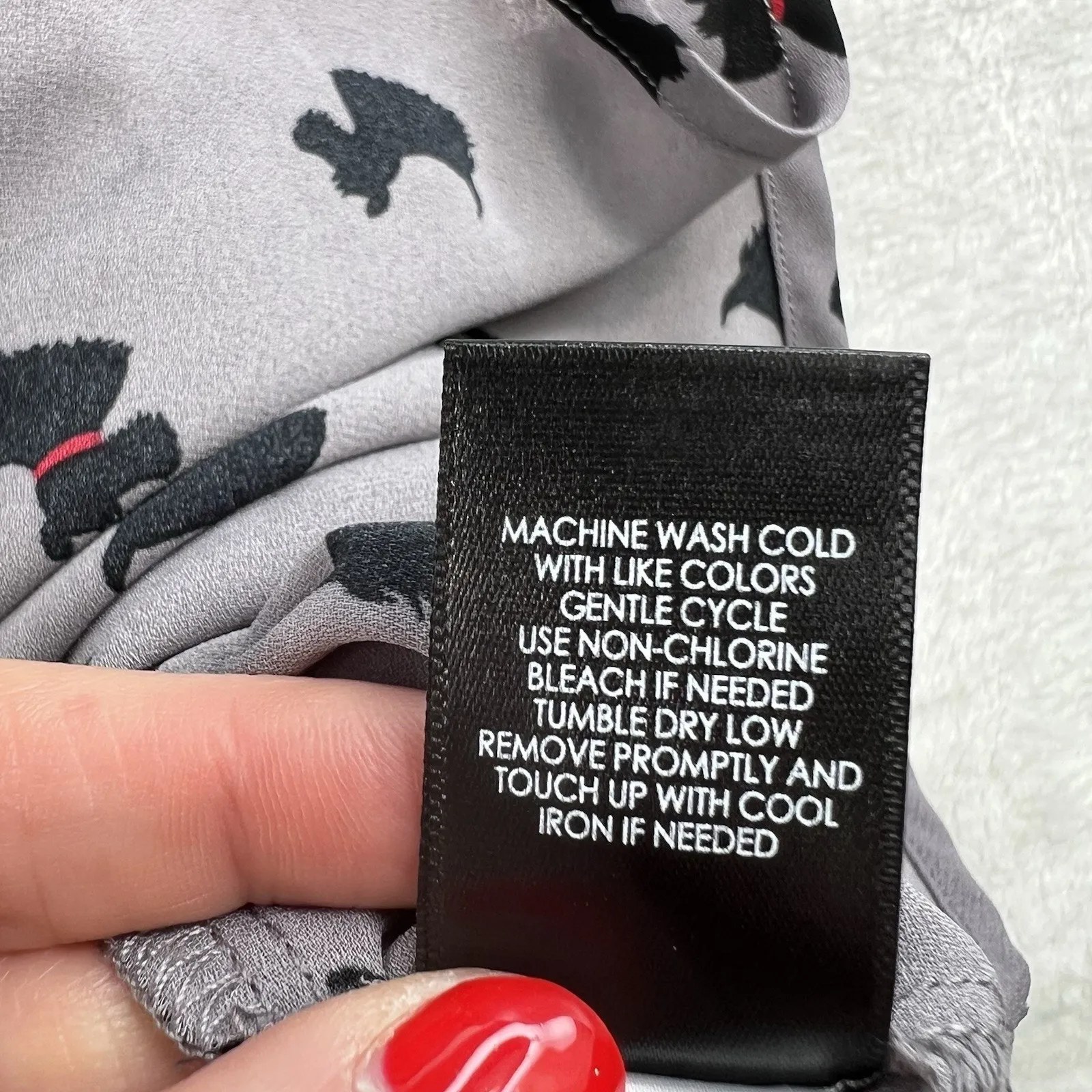 Torrid Plus 3X Harper Scottish Terriers Blouse Georgette Top Popover 3/4 Sleeve - Image 8