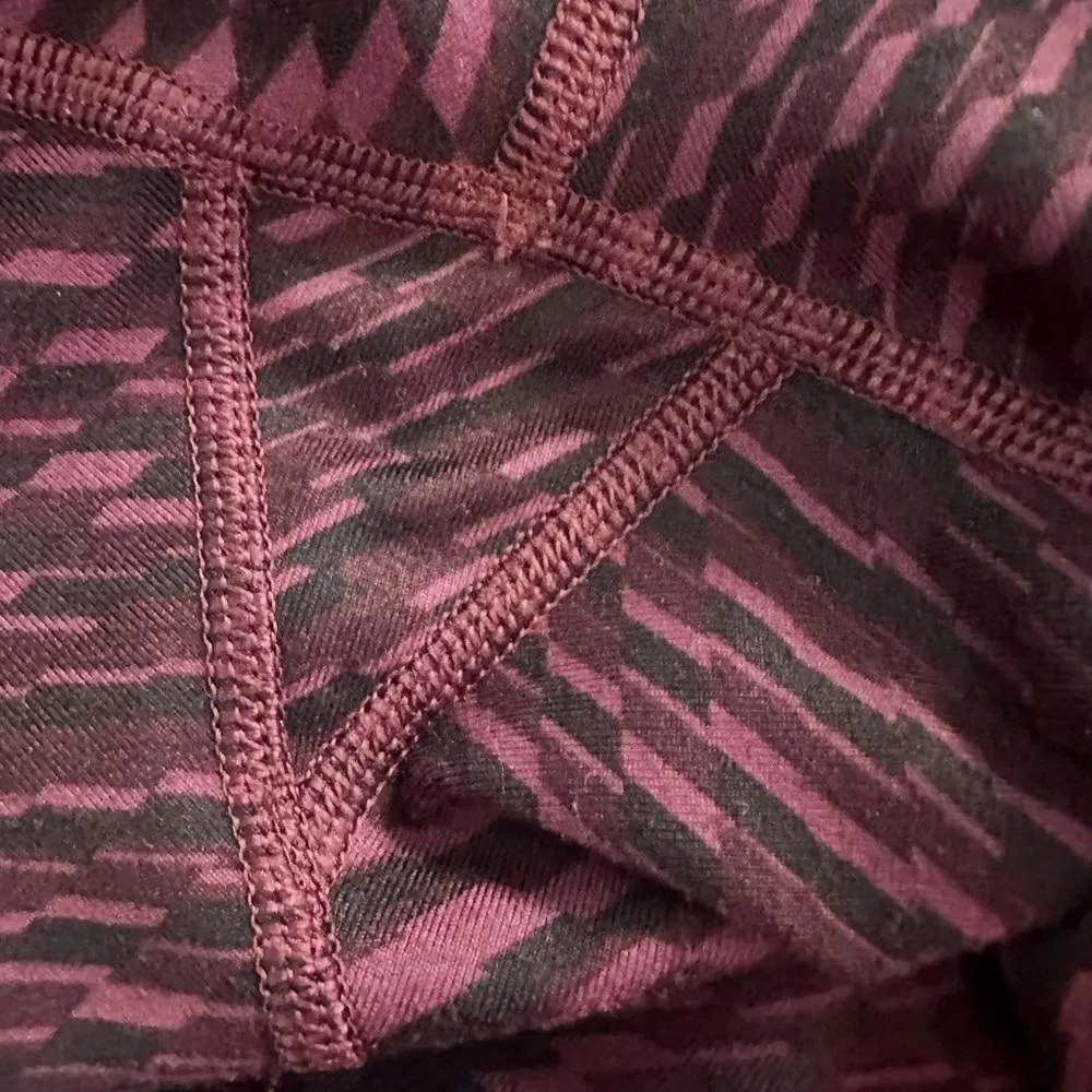 Lululemon Wunder Under Mid-Rise Crop Legging Shifted Horizon Red Grape Black 4 - Image 8