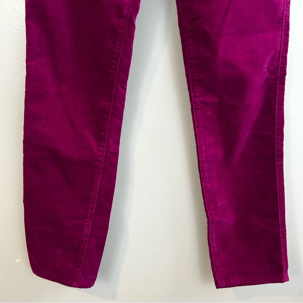 NWT Lilly Pulitzer South Ocean High Rise Plush Skinny Velvet Berry Pants Size 4 - Image 12