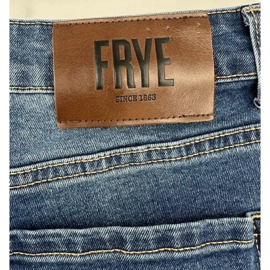 Frye  Women's Medium Wash High‎ Rise Straight Denim Jeans 10/30 Casual - Image 5