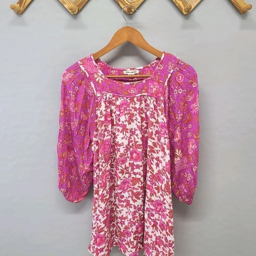 Billa Spring Floral Blouse Size Large | Pink - Image 9