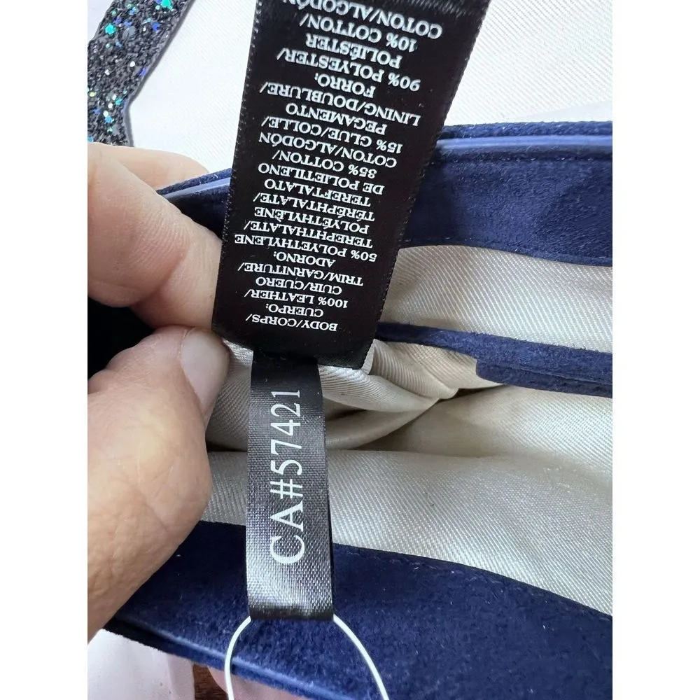 Ann Taylor Bella Glitter Navy Clutch Bling NYE‎ NWT - Image 9