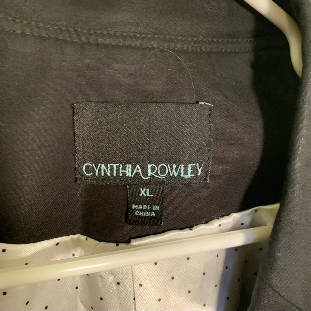 Cynthia Rowley One Button Cotton Blazer Black - Image 6