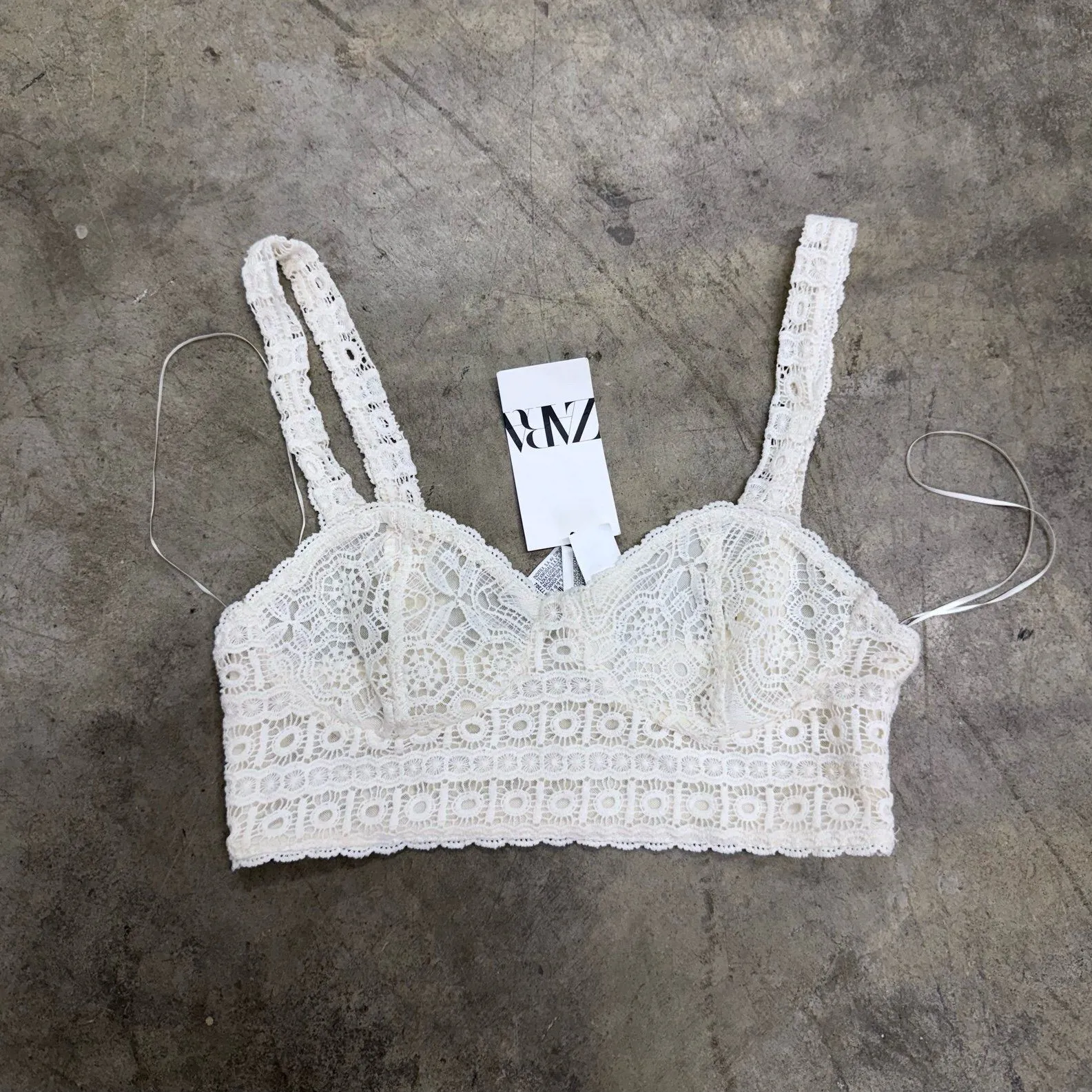 Zara lace crochet beach bustier top NWT - Image 3