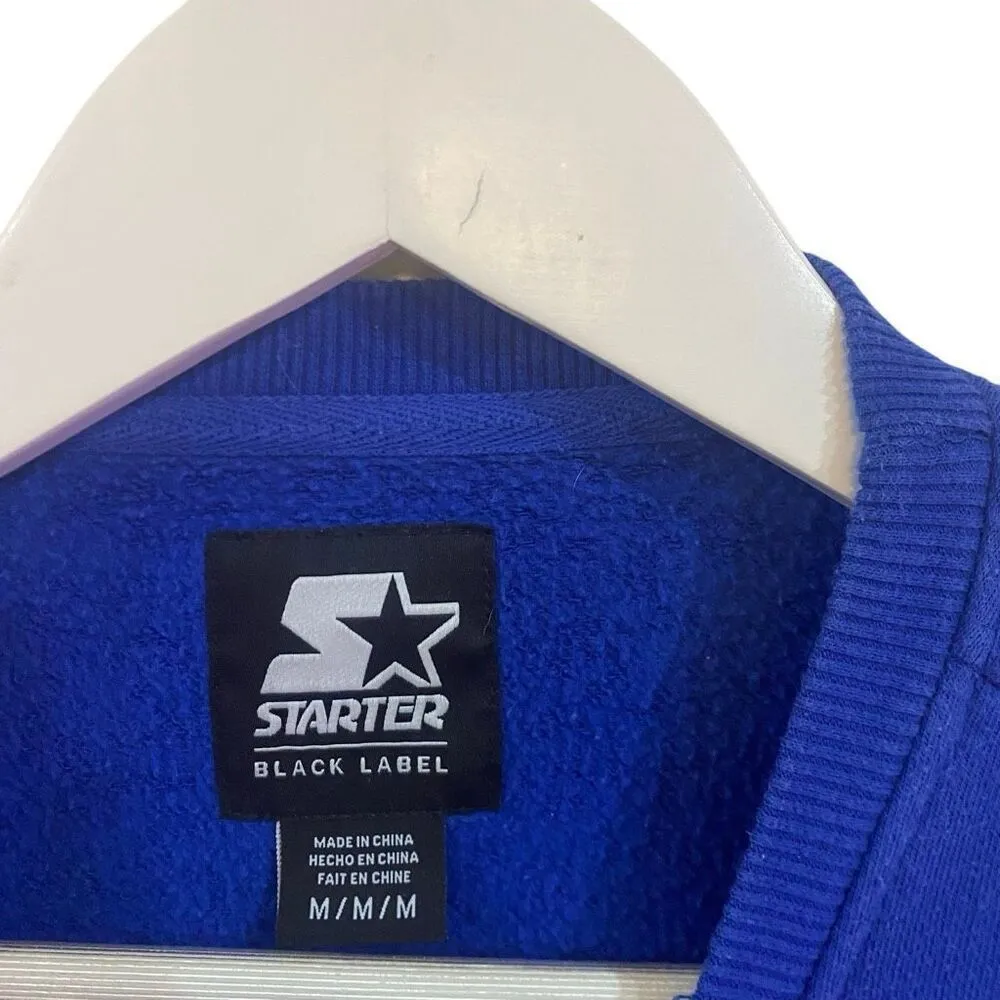 Vintage I’d like to by the world a coke starter sweat shirt medium blue gold cre - Image 4