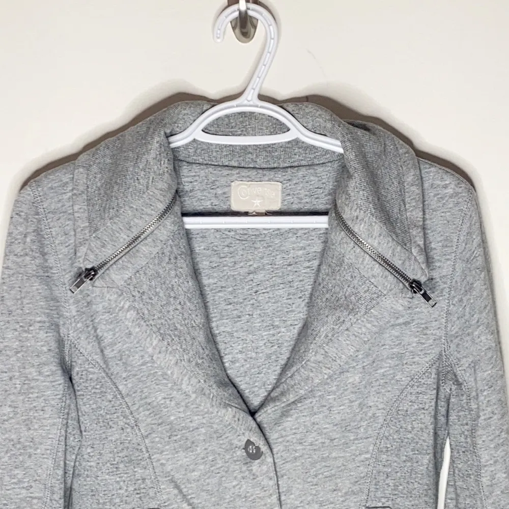 Converse one star grey buttoned sweat jacket sz S - Image 3