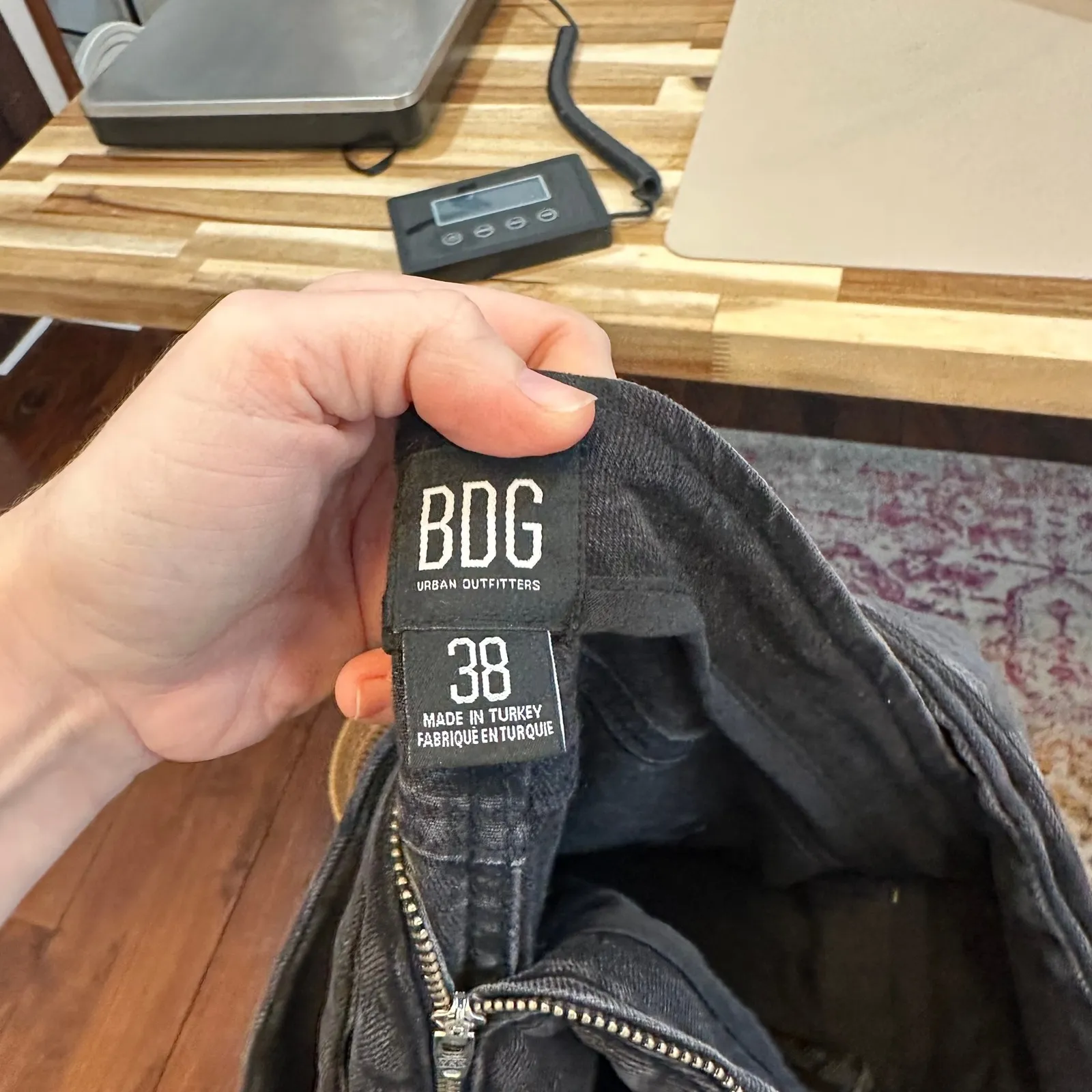 BDG Urban Outfitters Womens Jeans 38 NWT $89 Black Zipper Waist Bootcut Grunge - Image 4