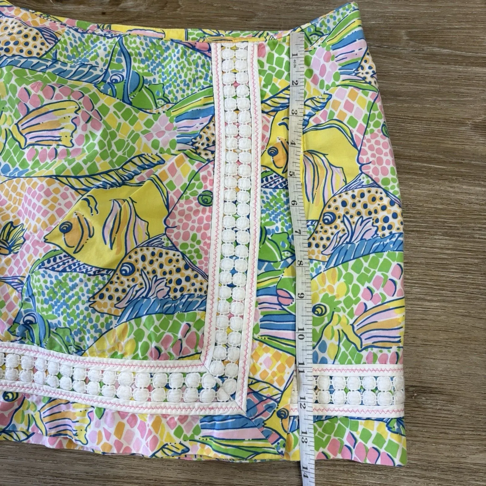 Lilly Pulitzer Skort Womens Size 0 Bright Fish Party School Of Fish Rare Preppy - Image 4